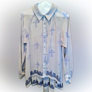 Ivy Jane Shear Embroidered Blouse